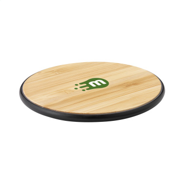 Logo trade mainoslahja ja liikelahja tuotekuva: Bamboo 10W Wireless Charger langaton pikalaturi