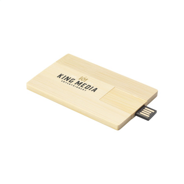 Logotrade liikelahja tuotekuva: Luottokortti USB Bamboo 8GB