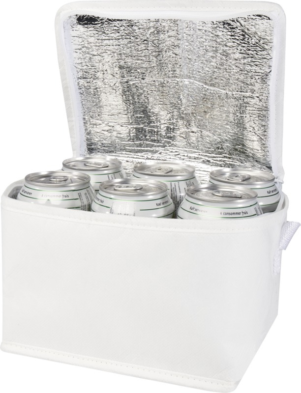 Logotrade liikelahja tuotekuva: Spectrum kierrätetty, kuitukankainen kylmälaukku kuudelle tölkille, 4 l