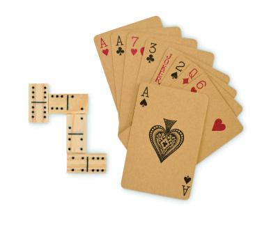 Logo trade liikelahja mainoslahja tuotekuva: Domino- ja korttisetti