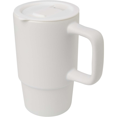 Logotrade liikelahja tuotekuva: Carter keramiikkamuki muovikannella, 450 ml