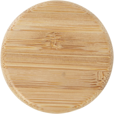 Лого трейд pекламные продукты фото: Lume бутылка из матового содово-известкового стекла объемом 500 мл с бамбуковой крышкой