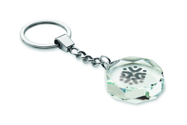 Лого трейд pекламные подарки фото: Glass round award key ring