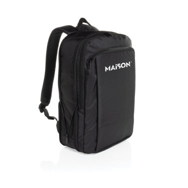Логотрейд pекламные подарки картинка: Тонкий рюкзак Flexpack Aware™ RPET для ноутбука 15,6 дюйма с возможностью расширения