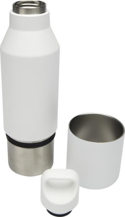 Logotrade kampanjprodukter bild: Odessy 600 ml RCS-certifierad isolerad flaska av återvunnet rostfritt stål med 300 ml mugg